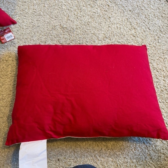 Disney Mickey Mouse JOY Rectangular Throw Pillow NEW Christmas Gray Red - Picture 3 of 3